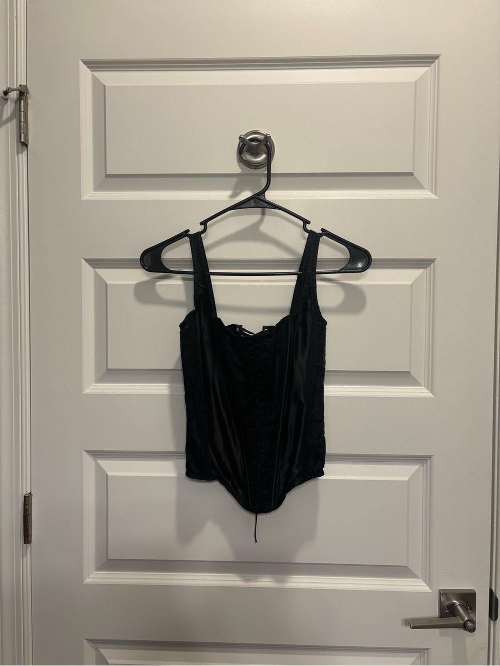 Victoria's Secret Black Satin Corset Top